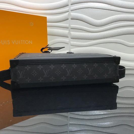 LV M44952 Louis Vuitton Soft Trunk Briefcase Monogram Black - luxibagsmall