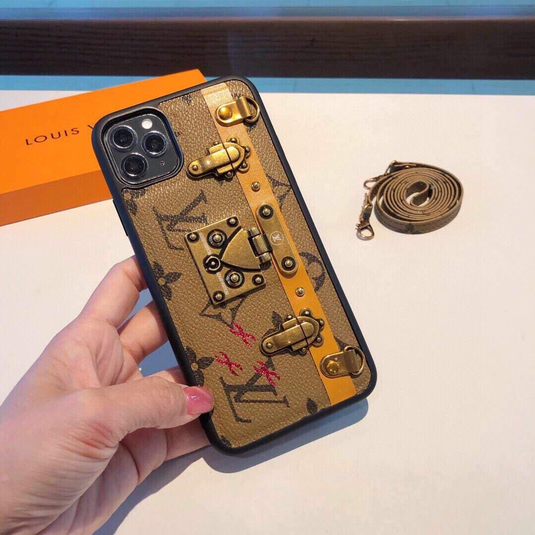 Louis Vuitton Apple Iphone Leather Premium Deluxe Phone Case Protection 10109 - luxibagsmall