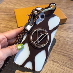 Louis Vuitton Apple Iphone Leather Premium Deluxe Phone Case Protection 10100 - luxibagsmall