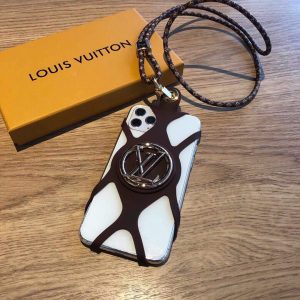 Louis Vuitton Apple Iphone Leather Premium Deluxe Phone Case Protection 10100 - luxibagsmall