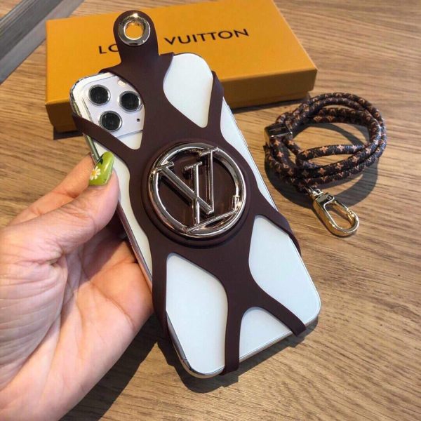 Louis Vuitton Apple Iphone Leather Premium Deluxe Phone Case Protection 10100 - luxibagsmall