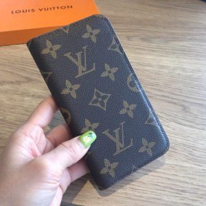 Louis Vuitton Apple Iphone Leather Premium Deluxe Phone Case Protection 10103 - luxibagsmall