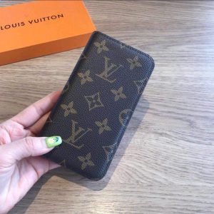 Louis Vuitton Apple Iphone Leather Premium Deluxe Phone Case Protection 10103 - luxibagsmall