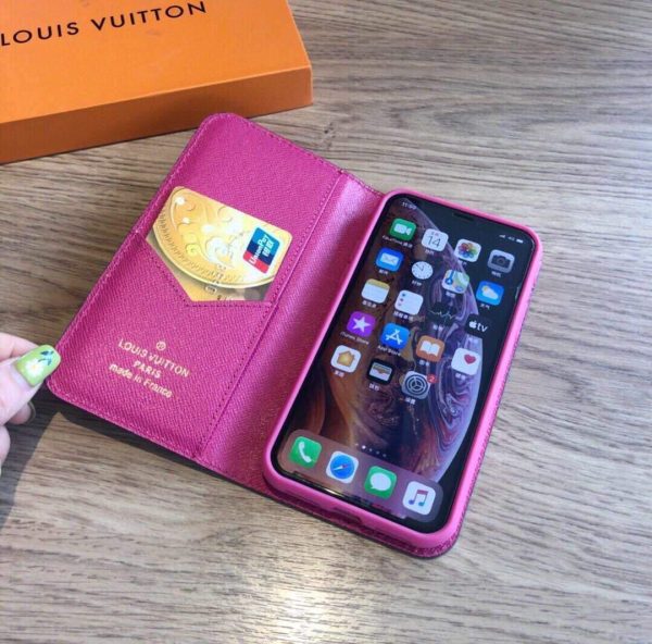 Louis Vuitton Apple Iphone Leather Premium Deluxe Phone Case Protection 10103 - luxibagsmall