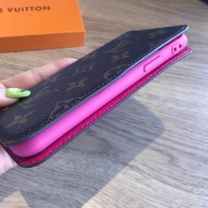 Louis Vuitton Apple Iphone Leather Premium Deluxe Phone Case Protection 10103 - luxibagsmall