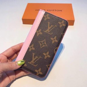 Louis Vuitton Apple Iphone Leather Premium Deluxe Phone Case Protection 10104 - luxibagsmall