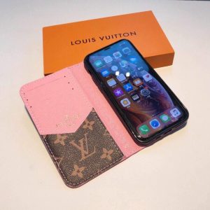 Louis Vuitton Apple Iphone Leather Premium Deluxe Phone Case Protection 10104 - luxibagsmall