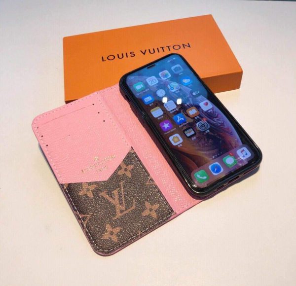 Louis Vuitton Apple Iphone Leather Premium Deluxe Phone Case Protection 10104 - luxibagsmall