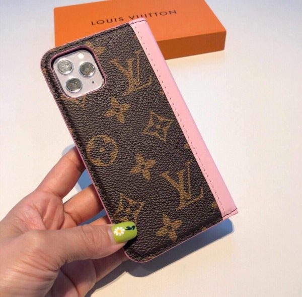 Louis Vuitton Apple Iphone Leather Premium Deluxe Phone Case Protection 10104 - luxibagsmall