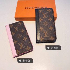 Louis Vuitton Apple Iphone Leather Premium Deluxe Phone Case Protection 10104 - luxibagsmall