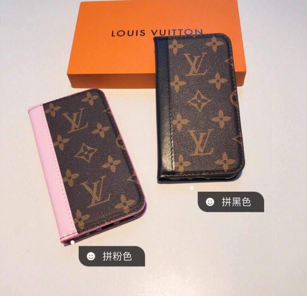 Louis Vuitton Apple Iphone Leather Premium Deluxe Phone Case Protection 10104 - luxibagsmall