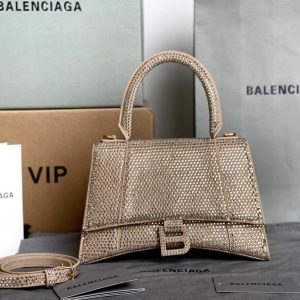 xubag.ru-balenciaga-592833-hourglass-small-top-handle-apricot-suede-calfskin-with-rhinestones-001