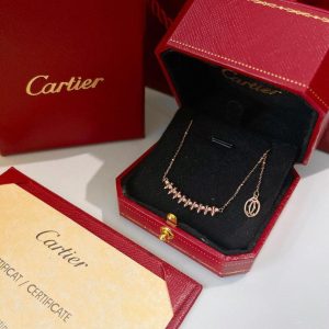 Cartier Clash De Cartier Necklace Rose Gold Diamonds 20209 - luxibagsmall