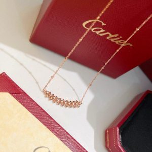 Cartier Clash De Cartier Necklace Rose Gold Diamonds 20209 - luxibagsmall