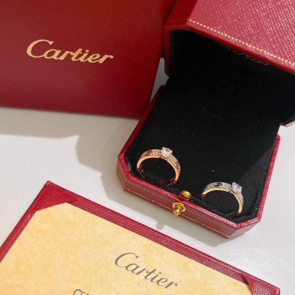 Cartier Ring Love Solitaire Rose Gold Diamond 20206 - luxibagsmall