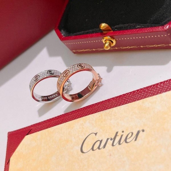 Cartier Ring Love Solitaire Rose Gold Diamond 20206 - luxibagsmall