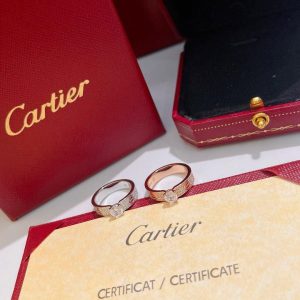 Cartier Ring Love Solitaire Rose Gold Diamond 20206 - luxibagsmall