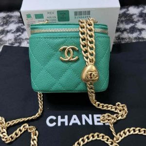 xubag.ru-chanel-ap3203-clutch-with-chain-grained-calfskin-green-001