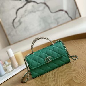 xubag.ru-chanel-ap3238-flap-chain-bag-green-calfskin-gold-with-handle-bag-001