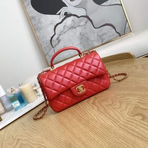 xubag.ru-chanel-as2431-mini-flap-lambskin-bag-with-top-handle-red-bright-gold-1