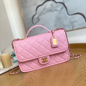 xubag.ru-chanel-as3653-small-flap-bag-with-top-handle-calfskin-gold-tone-metal-pink-001