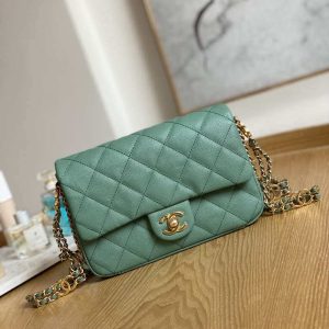 xubag.ru-chanel-as3757-mini-flap-bag-grained-calfskin-gold-tone-metal-green-001