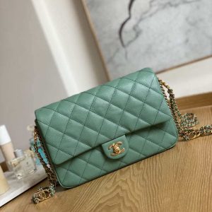 xubag.ru-chanel-as3777-flap-bag-grained-calfskin-gold-tone-metal-green-001