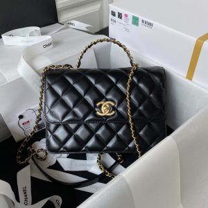 xubag.ru-chanel-as3908-cc-small-flap-bag-with-top-handle-shiny-calfskin-black-gold-001