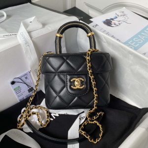 xubag.ru-chanel-as3973-small-vanity-case-lambskin-bag-with-top-handle-black-gold-001