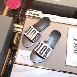 Dior 81178 Diro Letter slippers Sandals White Black logo - luxibagsmall