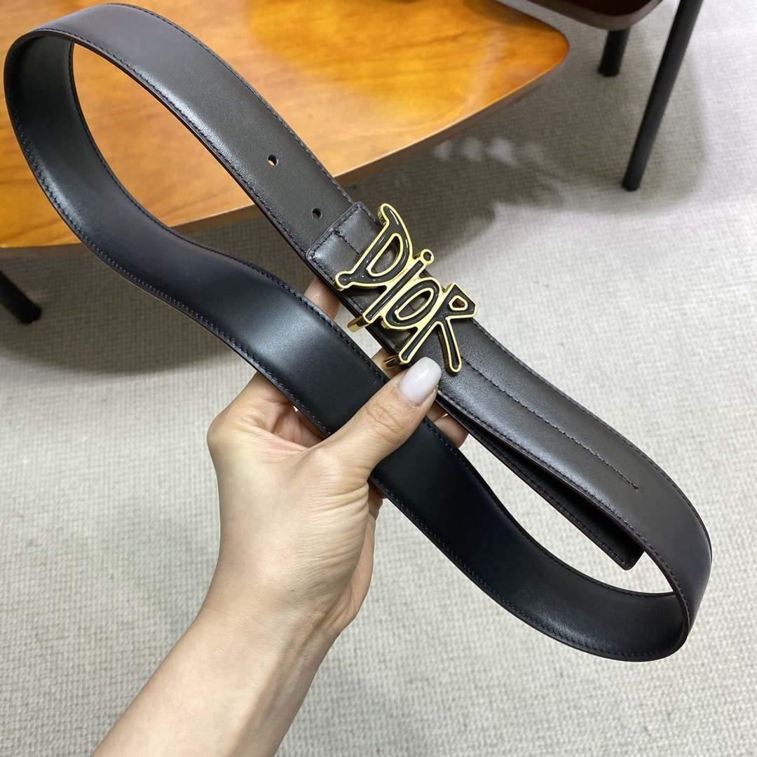 Dior Belts Designer Dior Buckle Leisure Belt Wide 3.4CM 19105 - luxibagsmall