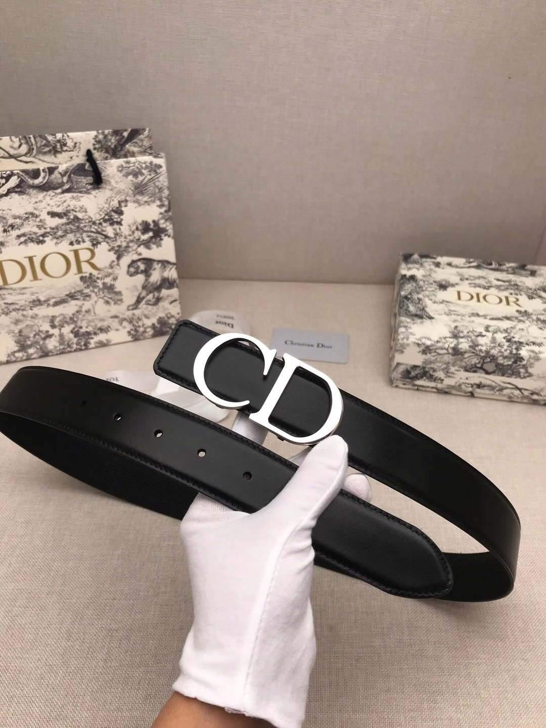 Dior Belts Designer Dior Buckle Leisure Belt Wide 3.4CM 19101 - luxibagsmall