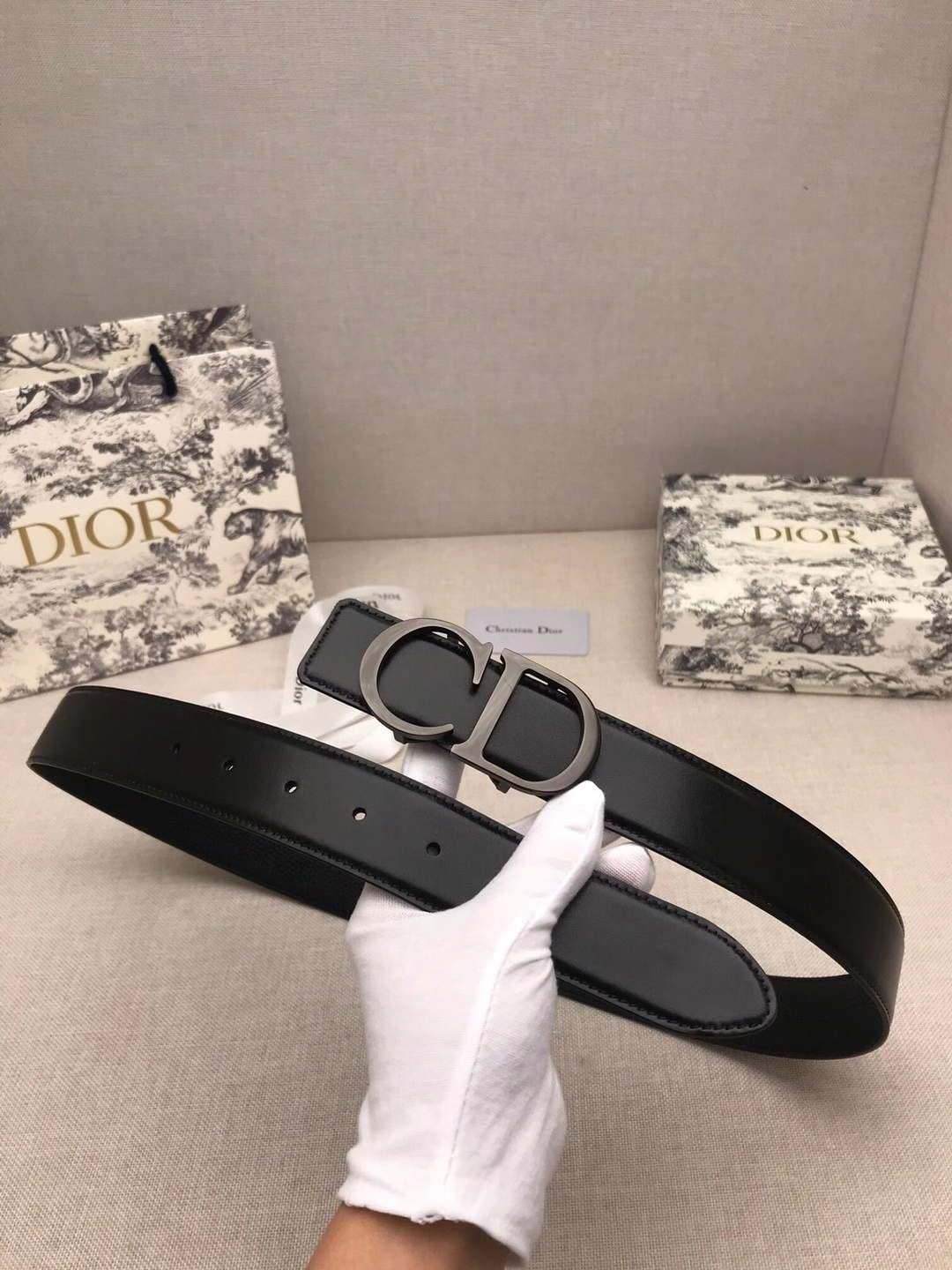 Dior Belts Designer Dior Buckle Leisure Belt Wide 3.4CM 19101 - luxibagsmall