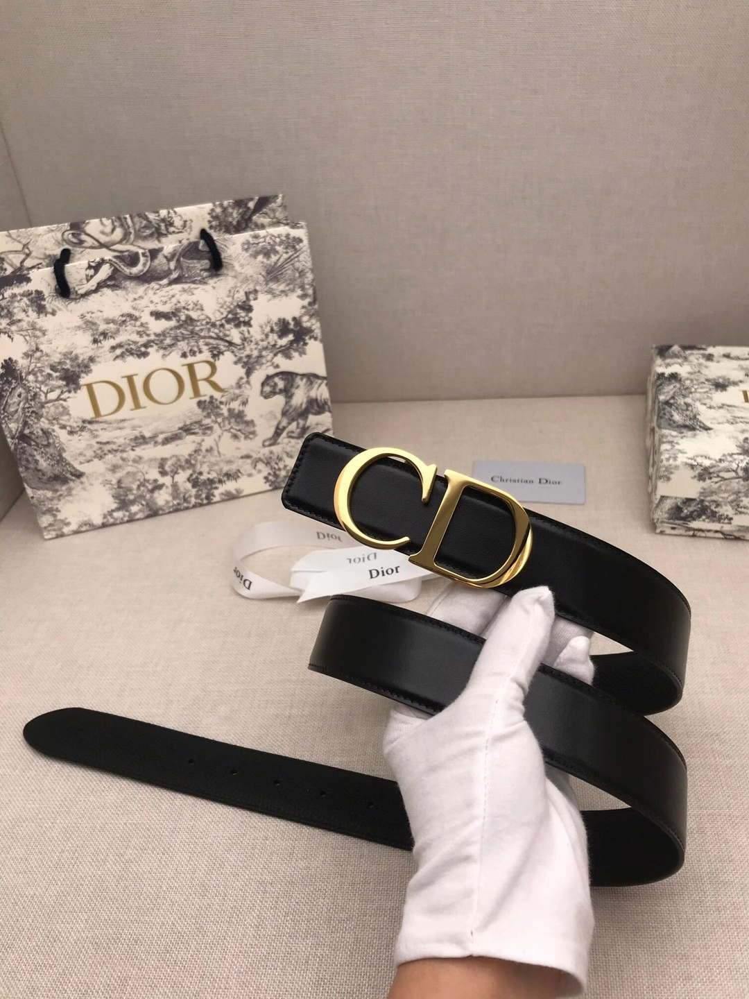 Dior Belts Designer Dior Buckle Leisure Belt Wide 3.4CM 19101 - luxibagsmall