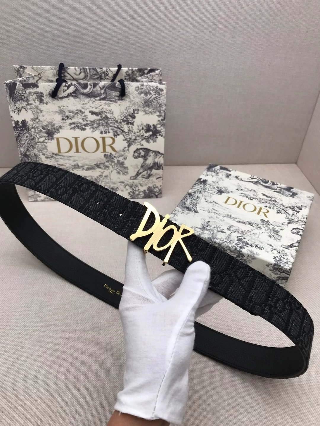 Dior Belts Designer Dior Buckle Leisure Belt Wide 3.4CM 19102 - luxibagsmall