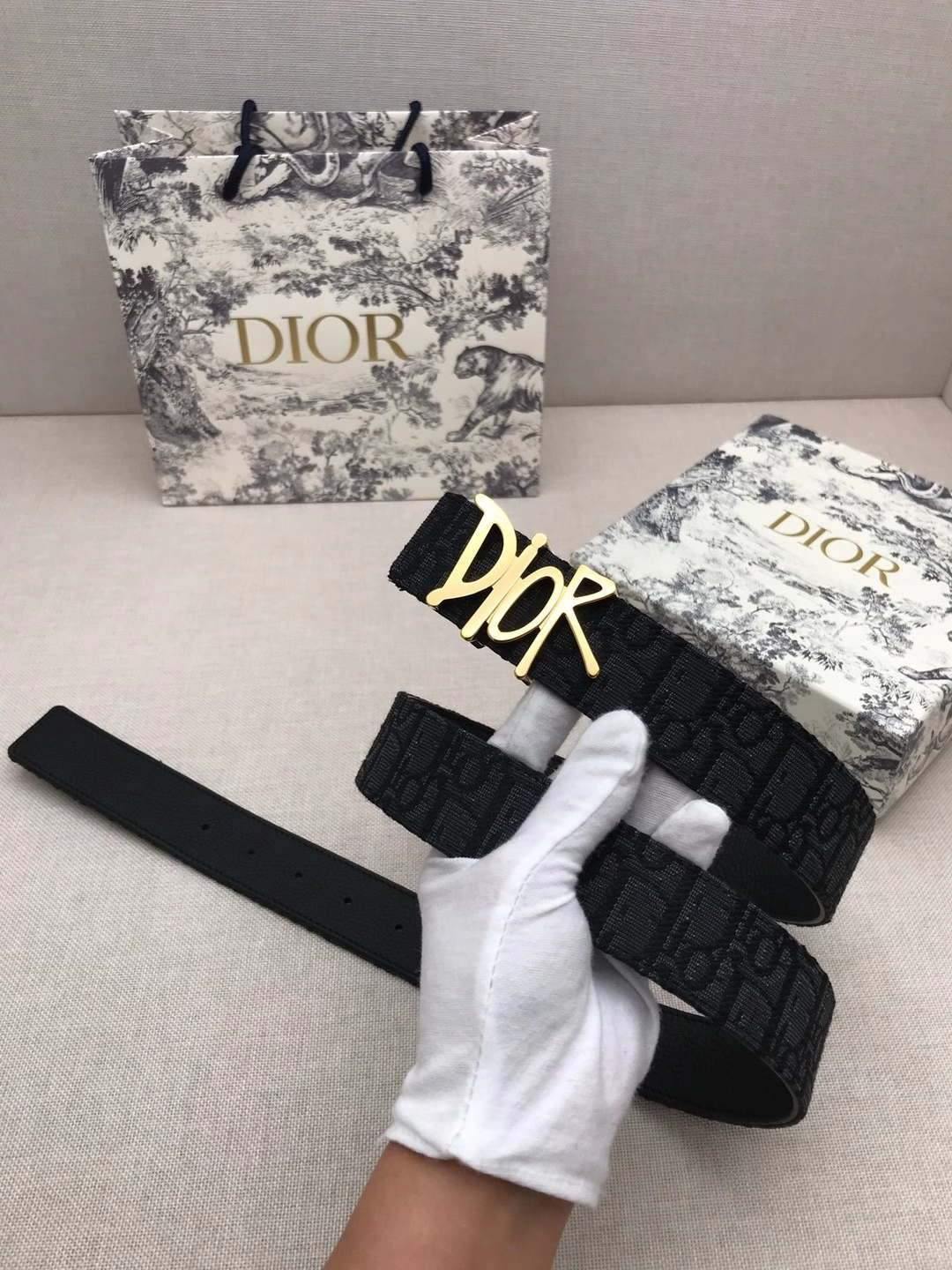 Dior Belts Designer Dior Buckle Leisure Belt Wide 3.4CM 19102 - luxibagsmall