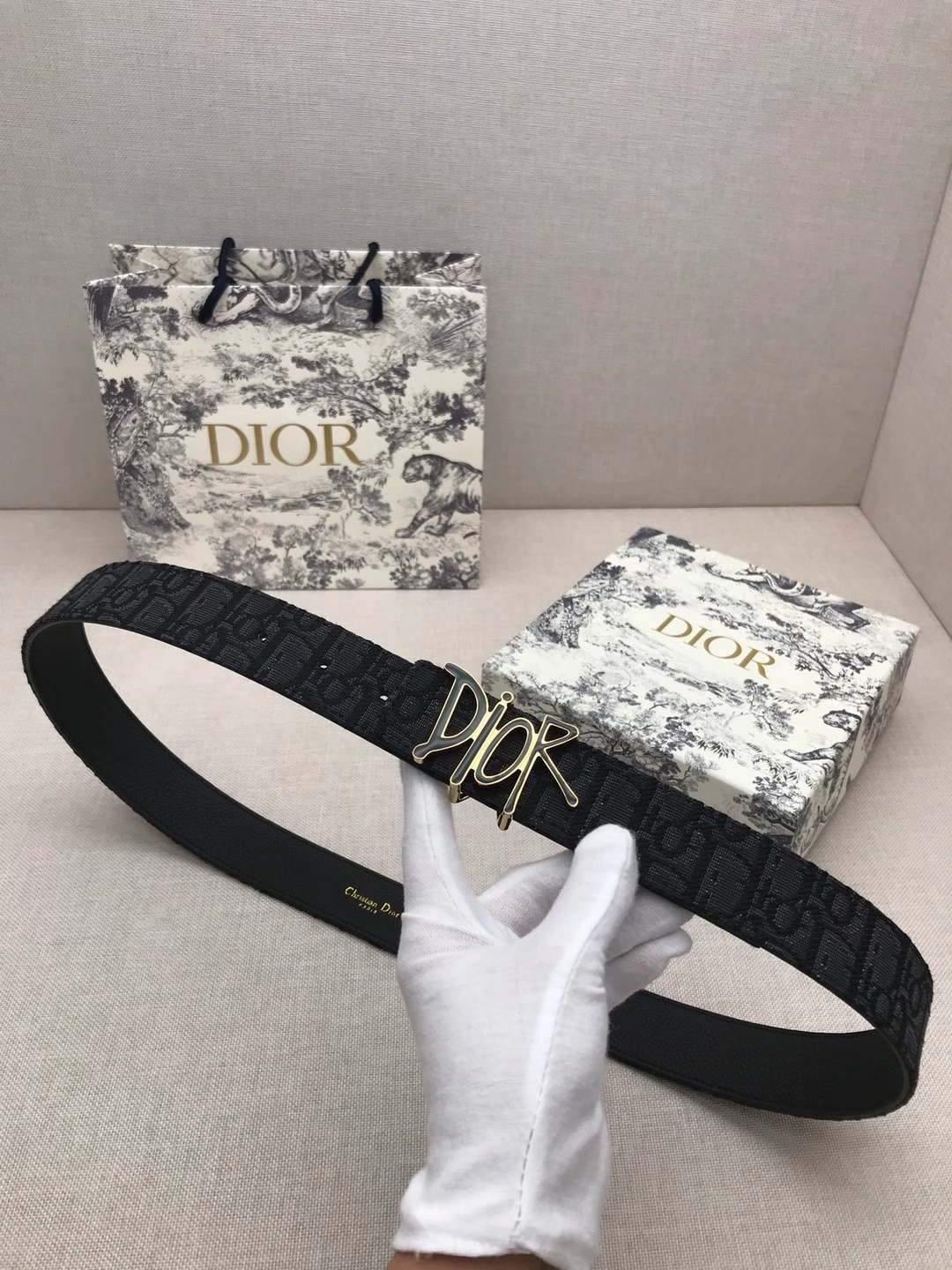 Dior Belts Designer Dior Buckle Leisure Belt Wide 3.4CM 19102 - luxibagsmall