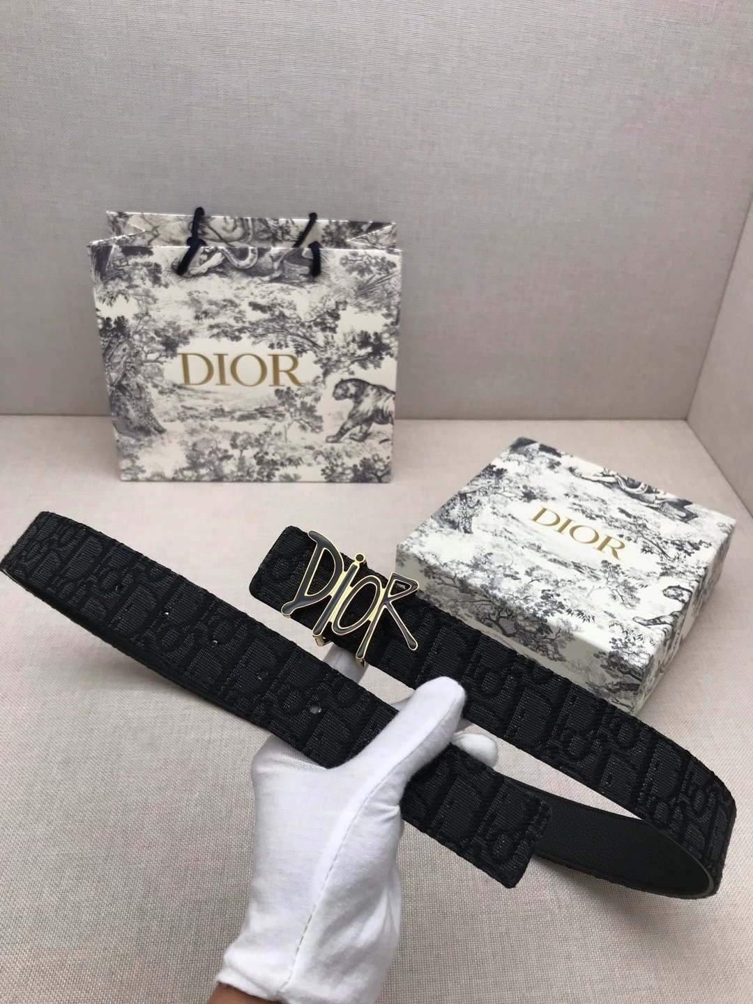 Dior Belts Designer Dior Buckle Leisure Belt Wide 3.4CM 19102 - luxibagsmall