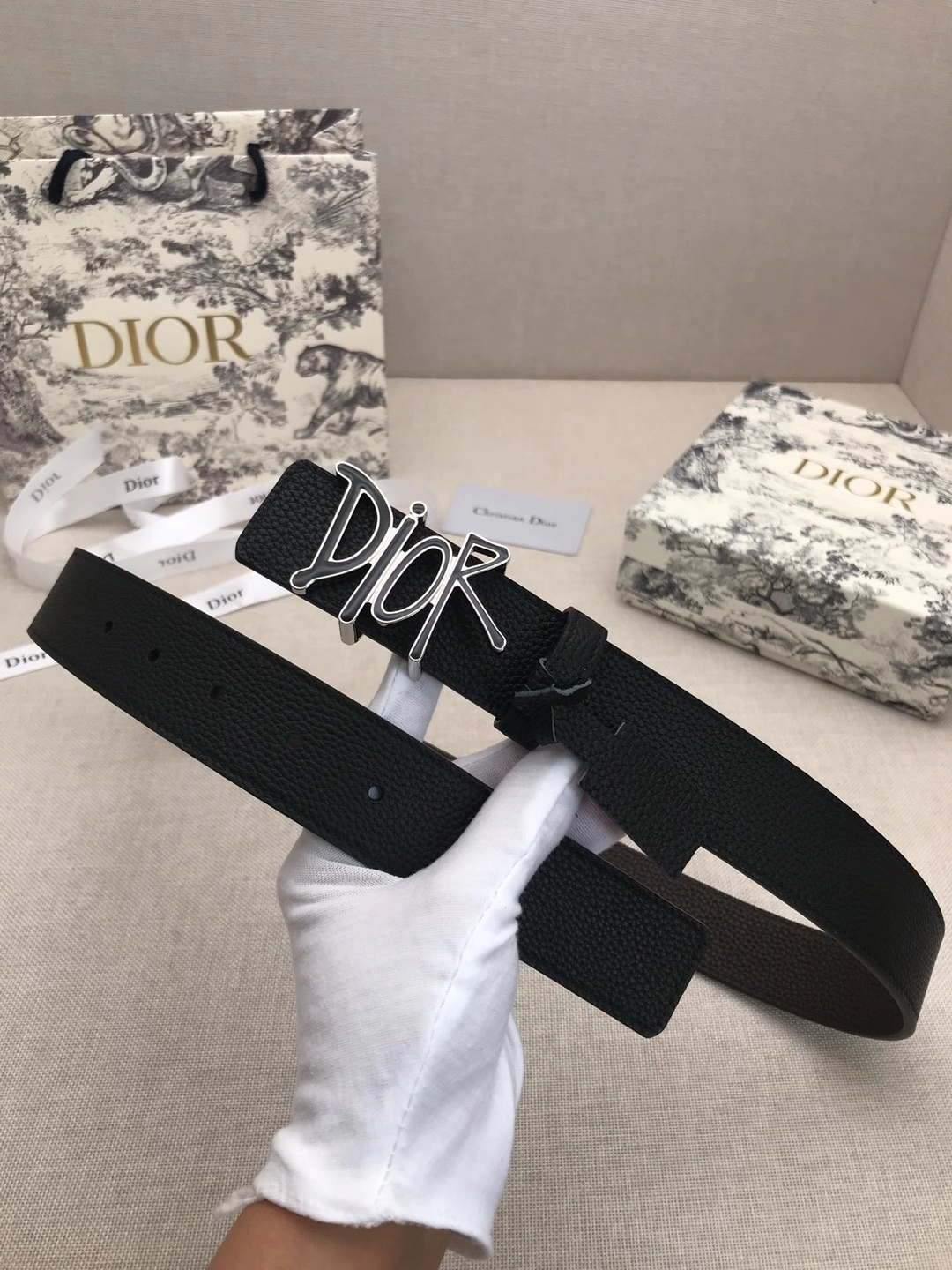 Dior Belts Designer Dior Buckle Leisure Belt Wide 3.4CM 19103 - luxibagsmall