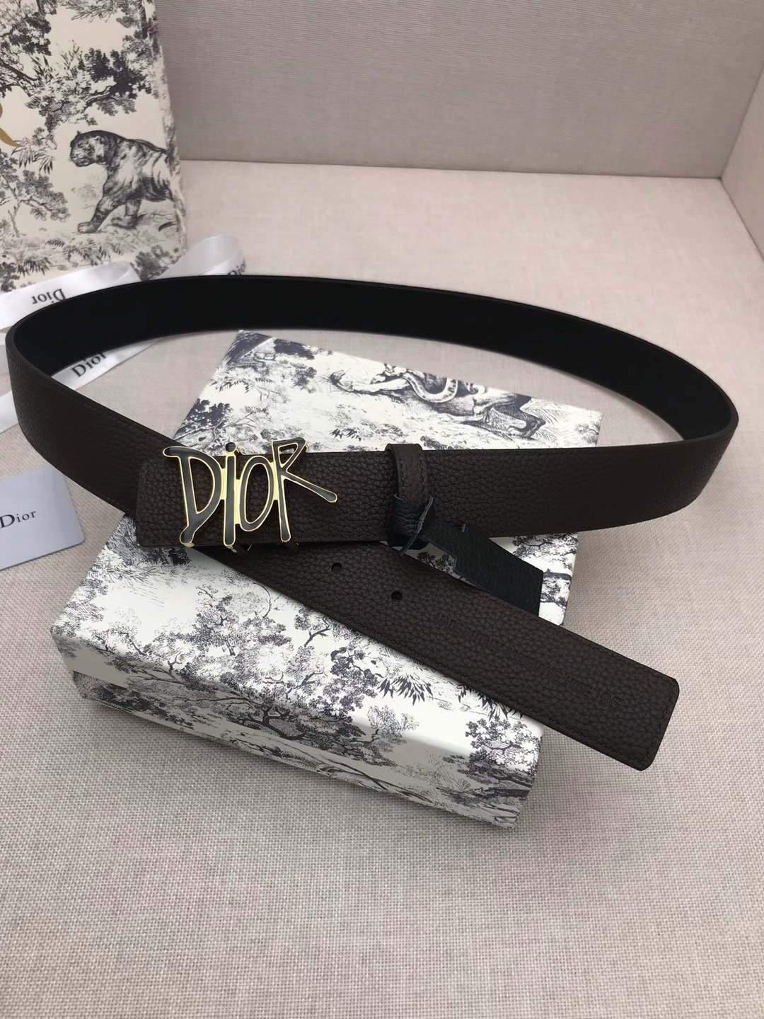 Dior Belts Designer Dior Buckle Leisure Belt Wide 3.4CM 19103 - luxibagsmall