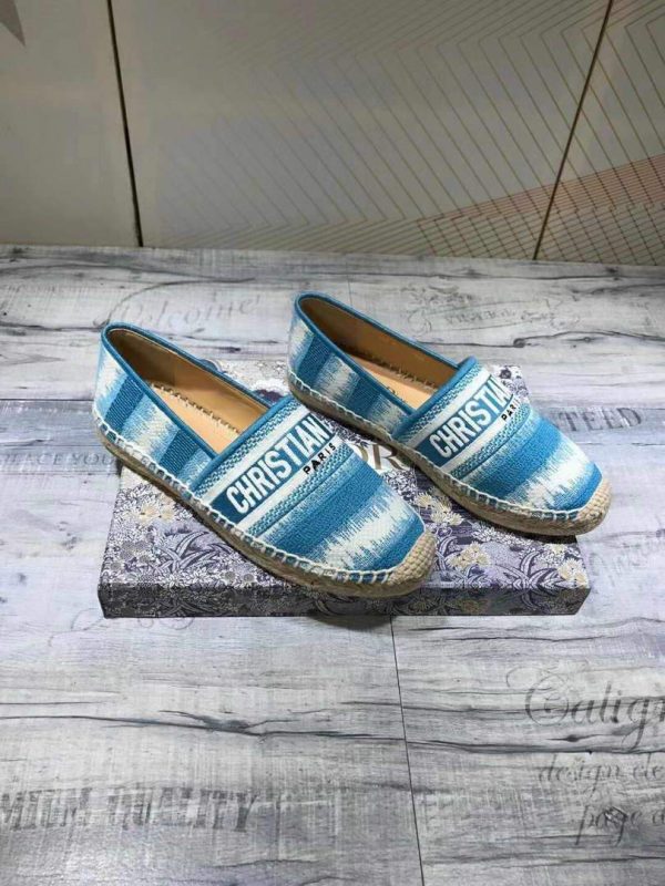 Dior KDB585 Dior Granville Espadrille Shoes Blue - luxibagsmall