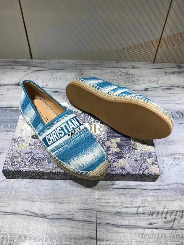 Dior KDB585 Dior Granville Espadrille Shoes Blue - luxibagsmall