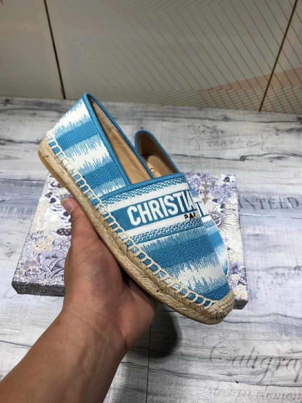 Dior KDB585 Dior Granville Espadrille Shoes Blue - luxibagsmall