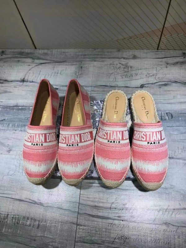 Dior KDB585 Dior Granville Espadrille Shoes Pink - luxibagsmall