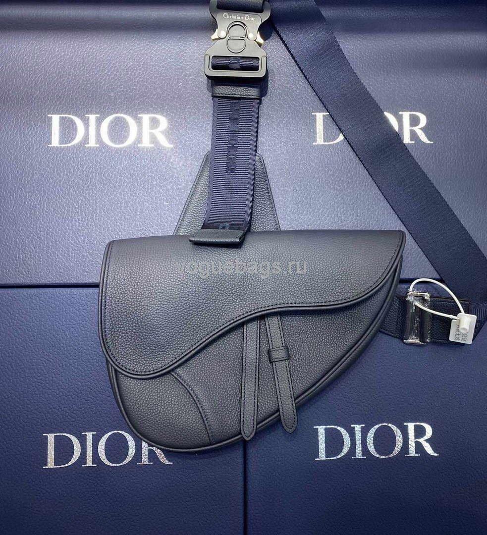 Dior M0446 Saddle Bag Dior Navy blue Calfskin Bag - Voguebags