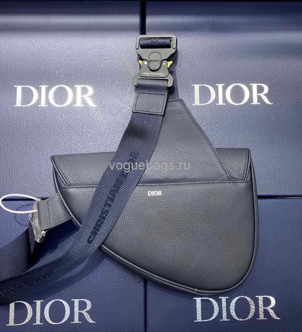 Dior M0446 Saddle Bag Dior Navy blue Calfskin Bag - Voguebags