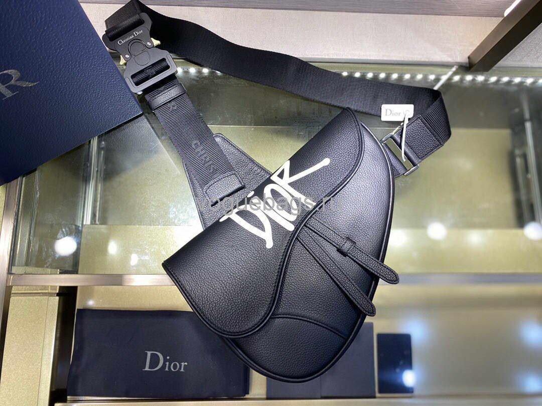 Dior M0446 Saddle Bag Dior Black Calfskin Bag - Voguebags