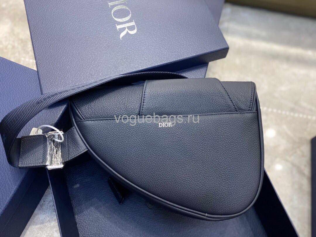 Dior M0446 Saddle Bag Dior Navy blue Calfskin Bag - Voguebags