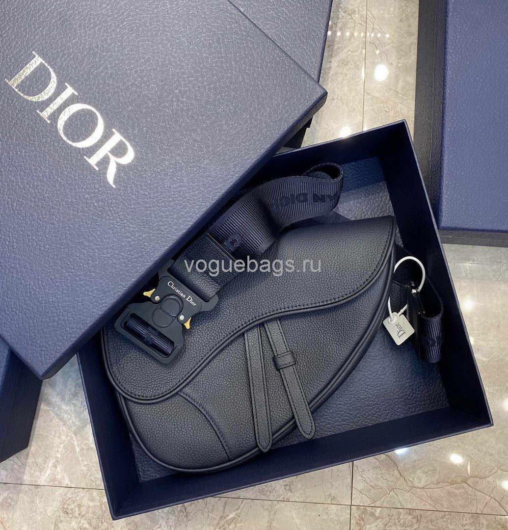 Dior M0446 Saddle Bag Dior Navy blue Calfskin Bag - Voguebags