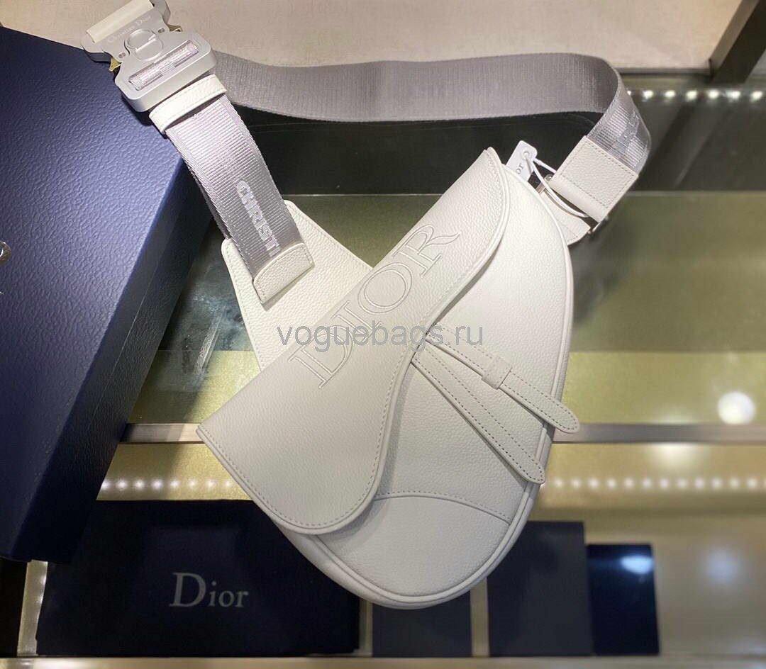 Dior M0446 Saddle Bag Dior Calfskin Bag White - Voguebags